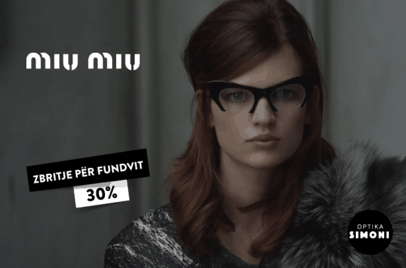 Zbritje e syzeve në të gjitha modelet Miu Miu